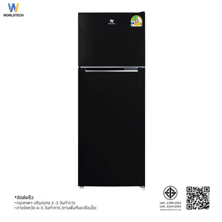 ตู้เย็น 2 ประตู WORLDTECH รุ่น WT-RF138 ขนาด 4.9 คิว ความจุ 138 ลิตร สีดำ_5